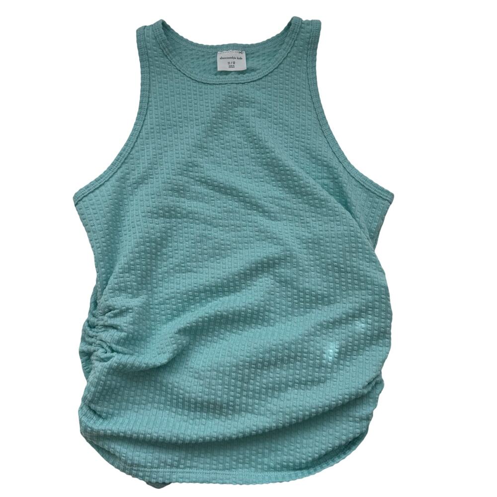 Abercrombie Kids 11/12 Girls Ribbed Mint Green Tie Tank Top